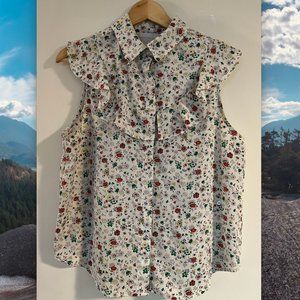 Anthropologie Floral Top - Large